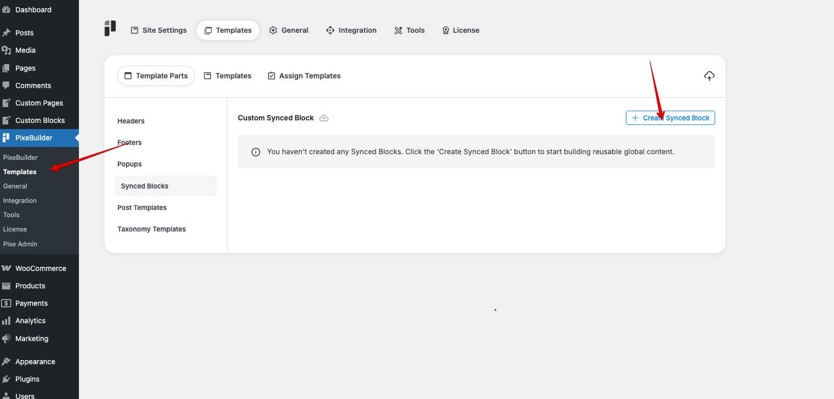 Synced Blocks | PixeBuilder Docs